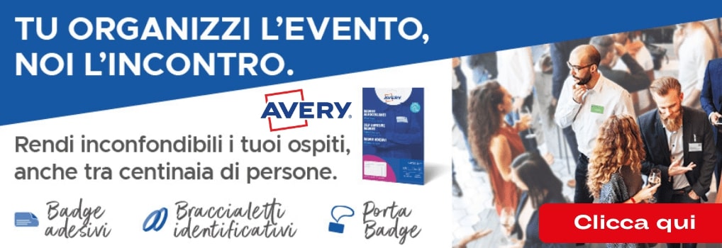 Avery - Badge, braccialetti identificativi, porta badge